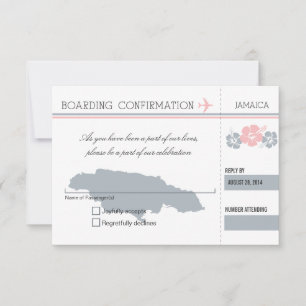 UAWG Boarding Pass auf JAMAICA RSVP Karte