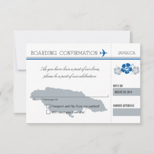 UAWG Boarding Pass auf JAMAICA RSVP Karte