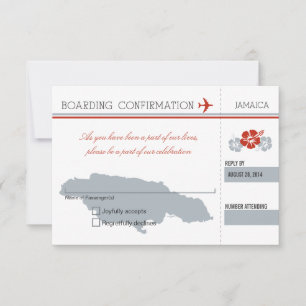 UAWG Boarding Pass auf JAMAICA RSVP Karte