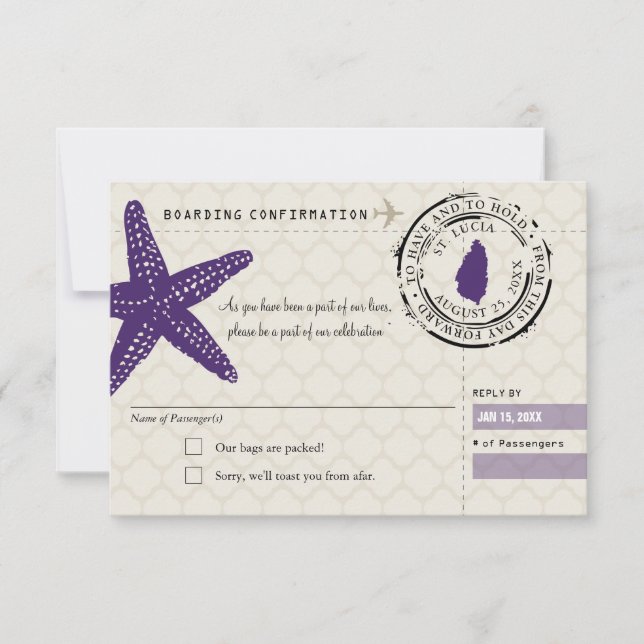 UAWG Boarding Pass auf St. Lucia Einladung (Vorderseite)