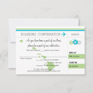 UAWG Boarding Pass bis Hawaii RSVP Karte