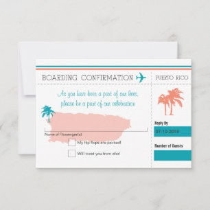 UAWG Boarding Pass bis Puerto Rico RSVP Karte