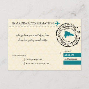 UAWG-Boarding-Pass für die Dominikanische Republik Einladung