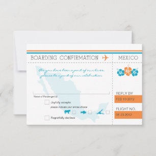 UAWG Boarding Pass TO MEXICO RSVP Karte