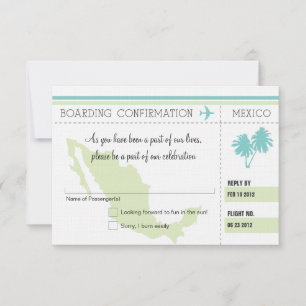 UAWG Boarding Pass TO MEXICO RSVP Karte