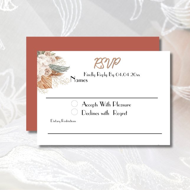 UAWG Bohemisch Terracotta RSVP Karte (Von Creator hochgeladen)