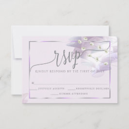 UAWG | BOHO Lilac Ombré Ruffles RSVP Karte