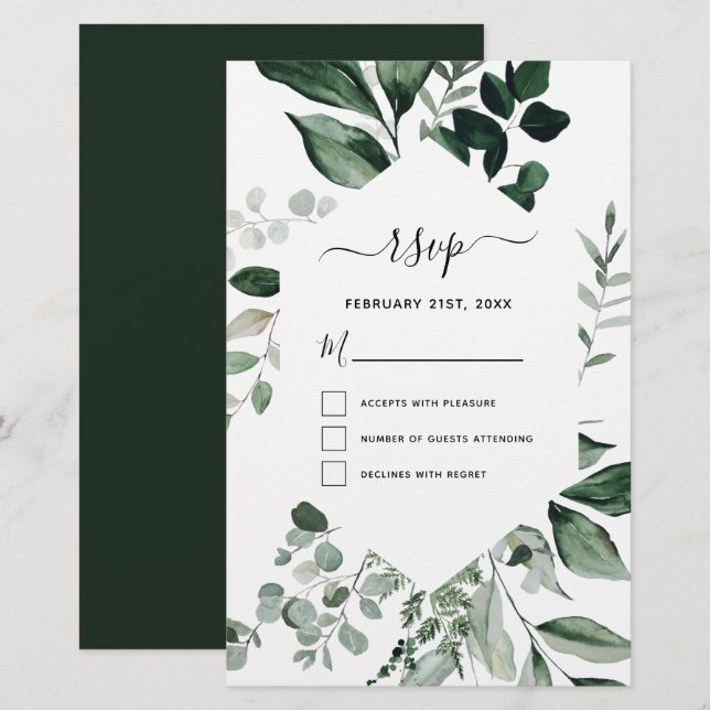 UAwg Botanische Hochzeit von Blättern (Vorne/Hinten)