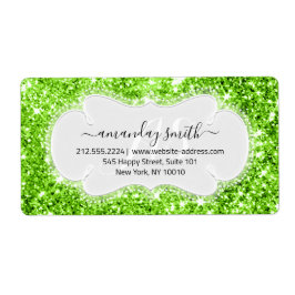 UAWG Bridal Sweet Monogram Wedding Green Glitzer