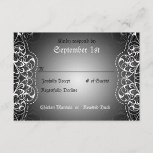 UAWG Bride & Groom Empfang Cards geblüht RSVP Karte