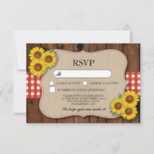 UAWG Burlap Wedding Wood Rustic Red Karo Cards