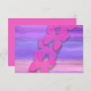 UAWG Butterfly Rosa Lila Farbe Einladung