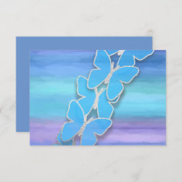 UAWG Butterfly Türkis Lila Wasserfarbe Einladung