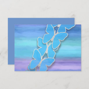 UAWG Butterfly Türkis Lila Wasserfarbe Einladung