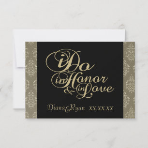 UAWG Champagne Damask Cards RSVP Karte