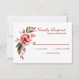 UAwg Coral & Blush RSVP Karte