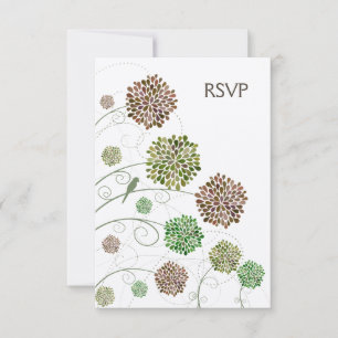 UAWG Dahlia Whimsy Garden Wedding Cards RSVP Karte