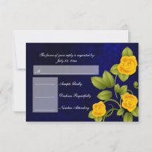 UAWG Dark Blue und Yellow Rose Wedding