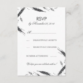 UAwg der Hochzeit im Herbst RSVP Karte