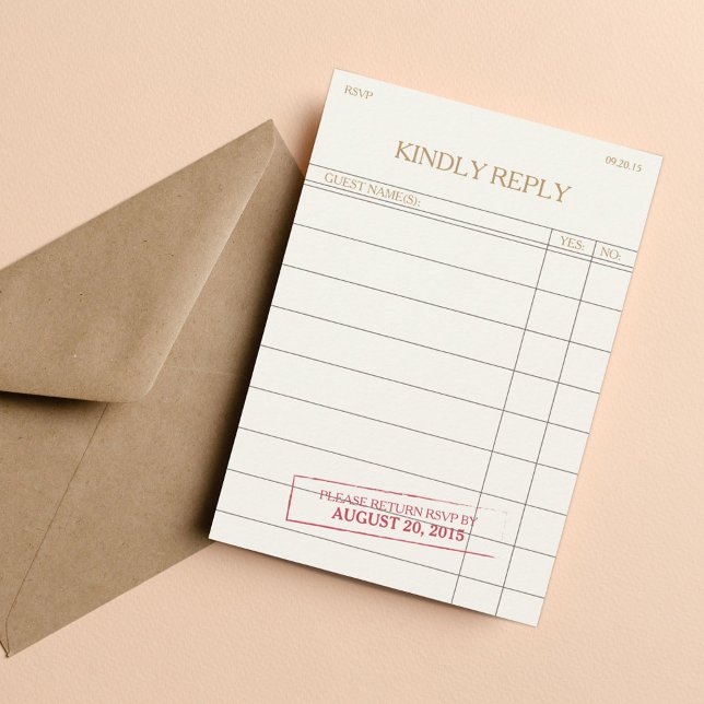 UAWG der Vintagen Bibliothek RSVP Karte (Von Creator hochgeladen)