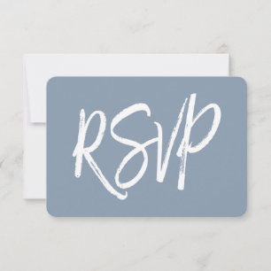 UAWG - Dusty Blue und Cranberry Burgundy RSVP Karte