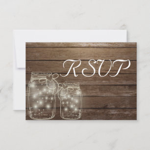 UAWG Elegant Rustic Mason Jar Lights passend RSVP Karte