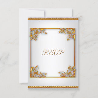 UAWG Elegante Event Gold Silver White RSVP Karte