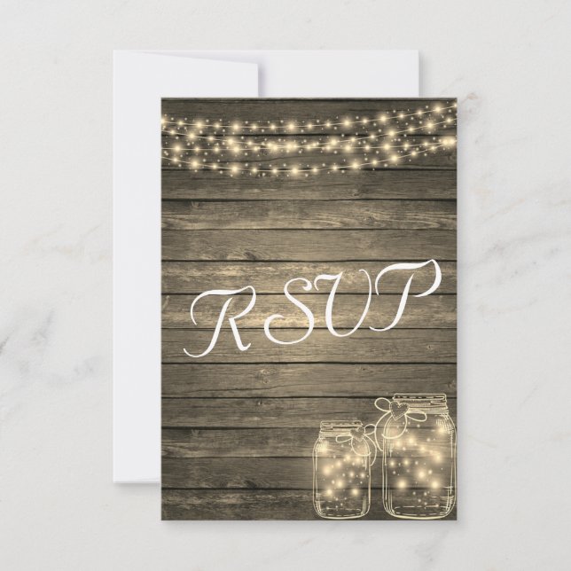 UAWG Elegante Rustikale Moschee RSVP Karte (Vorderseite)