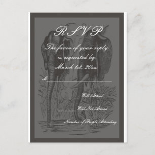 UAWG Elephant Wedding Einladungspostkarte