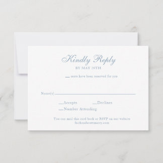 UAWG Enclosure Card Dusty Blue Wedding Einladung