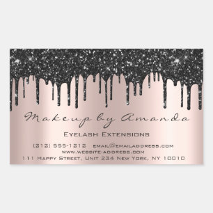 UAWG Extension Makeup Beauty Salon Microblading Rechteckiger Aufkleber