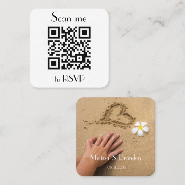 UAWG Foto - QR Code Response Quadratische Visitenkarte (Vorne/Hinten)