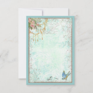 UAwg für Bluebird- und Rosenrosen oder Tischkarten RSVP Karte