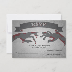UAWG für eine Zombie-Hochzeit RSVP Karte