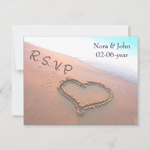 uAwg für Hochzeiten am Strand RSVP Karte