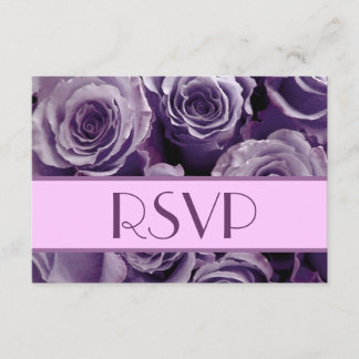 UAWG für Hochzeiten der lila Rose RSVP Karte