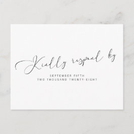 UAwg für moderne Schwarzweiß-Weiß-Kalligrafie Einladungspostkarte