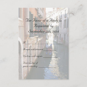 UAWG für Venezianische Hochzeit RSVP Karte