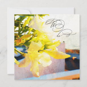 *~* UAWG Gelbes Aquarellfarben Blütenblatt AR15 QR Einladung