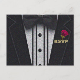 UAWG | Glitzer Tuxedo Einladungspostkarte