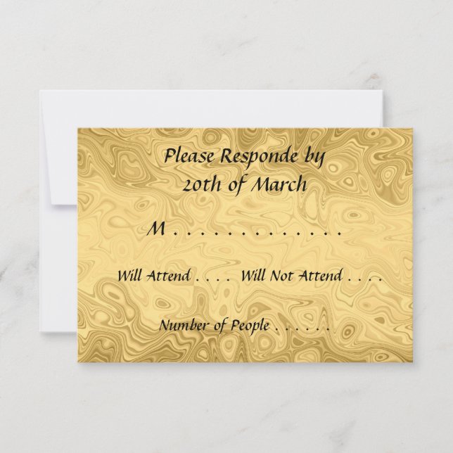 UAWG Gold Card RSVP Karte (Vorderseite)