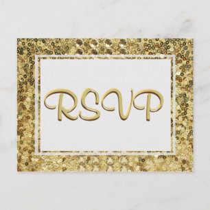 UAWG Gold Sequin Einladungspostkarte