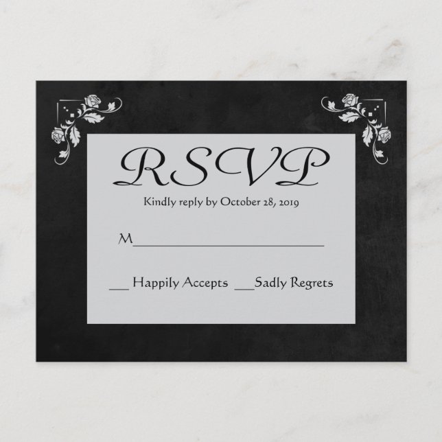 UAwg Grau-Schwarz-Spanplatte Postkarte (Vorderseite)