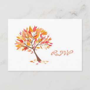 UAWG Herbstthema Hochzeitkarte RSVP Karte