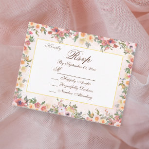 UAwg-Hochzeitkarte für Wasserfarbenfloralblüten Einladung