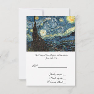 UAWG, Hochzeitsannahmekarte, Starry Night RSVP Karte
