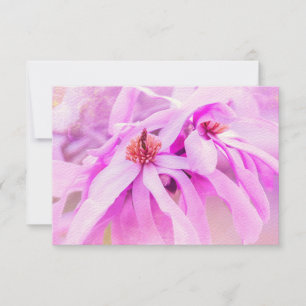 UAWG Hübsche rosa Blume Blüten RSVP Karte