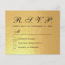 UAWG Imitate Gold Foil Budget Hochzeitskarte