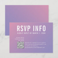 UAWG INFO CARD Moderner lila rosa Qrcode