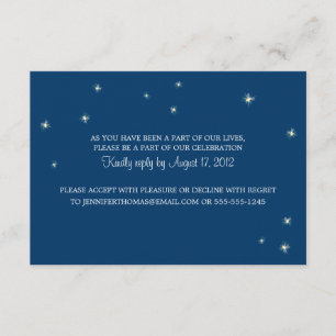 UAWG Information Card Whimsy Fireflies RSVP Karte